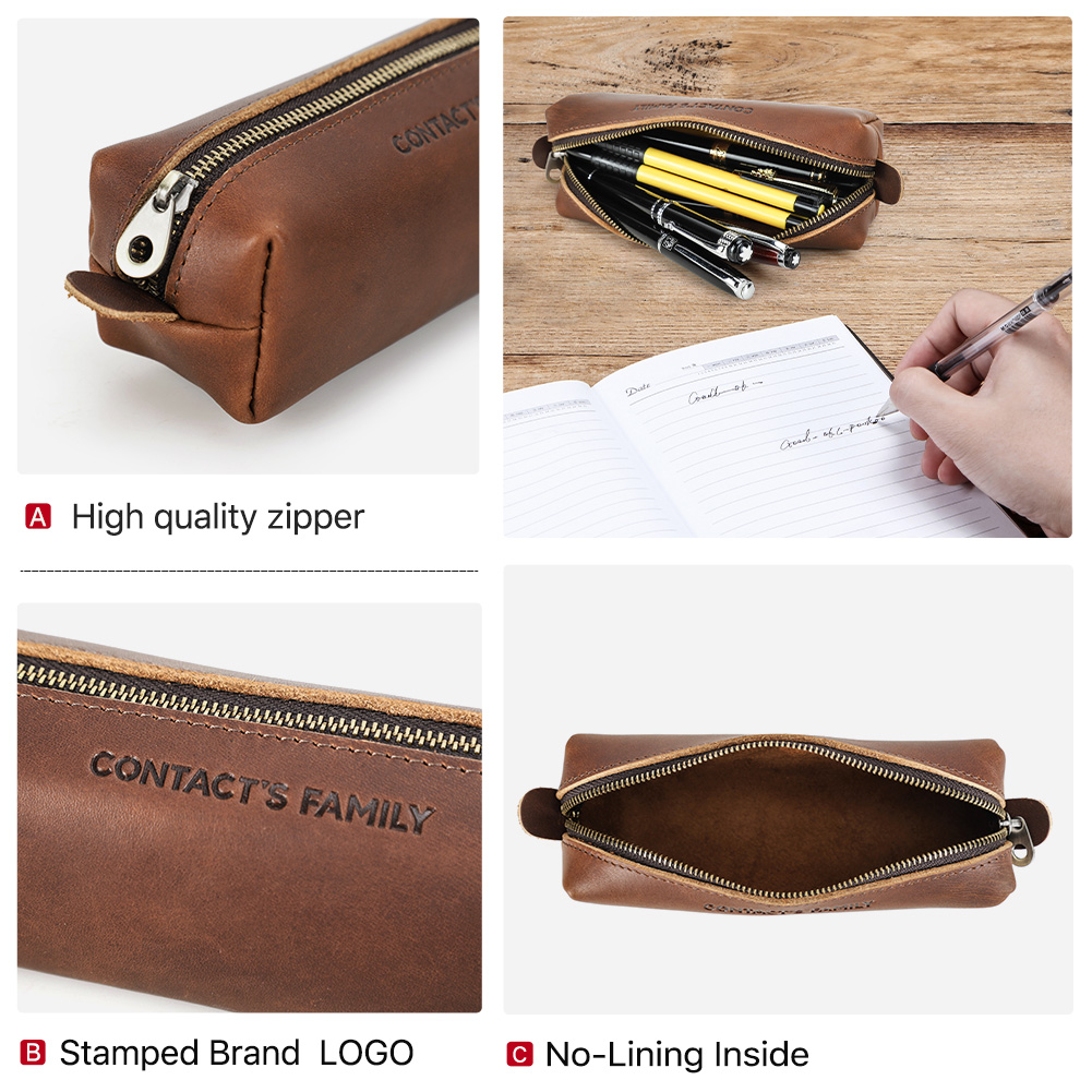 Retro Leather Pencil Case High - Stationery Supply Business 评论和价格