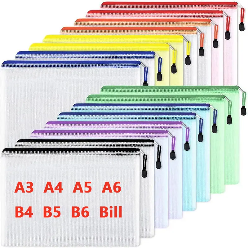 A3/A4/A5/A6 Mesh Zipper Pouch  - Portfolio Folder Zip 评论和价格