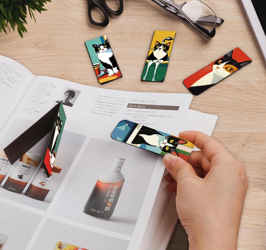 5PCS Simple And Fun Cat Magnet - Office Supply Office Stationery Items 评论和价格