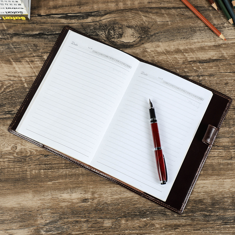 Genuine Leather Handmade A5 La - Stationery Supply Business 评论和价格