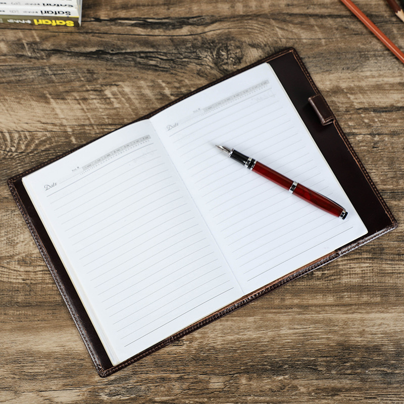 Genuine Leather Handmade A5 La - Stationery Supply Business 评论和价格