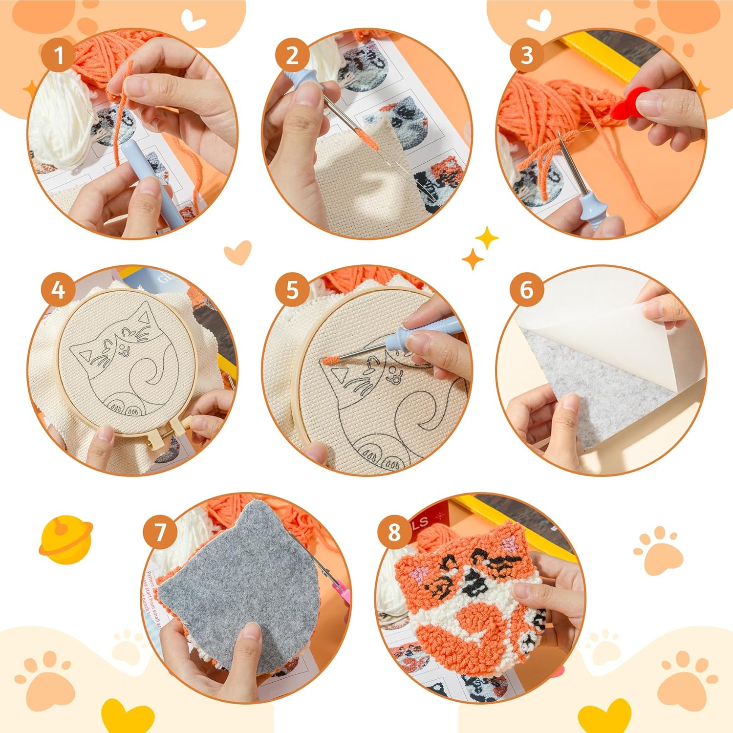 6pcs Punch Needle Embroidery K - Graph Paper Pad 评论和价格