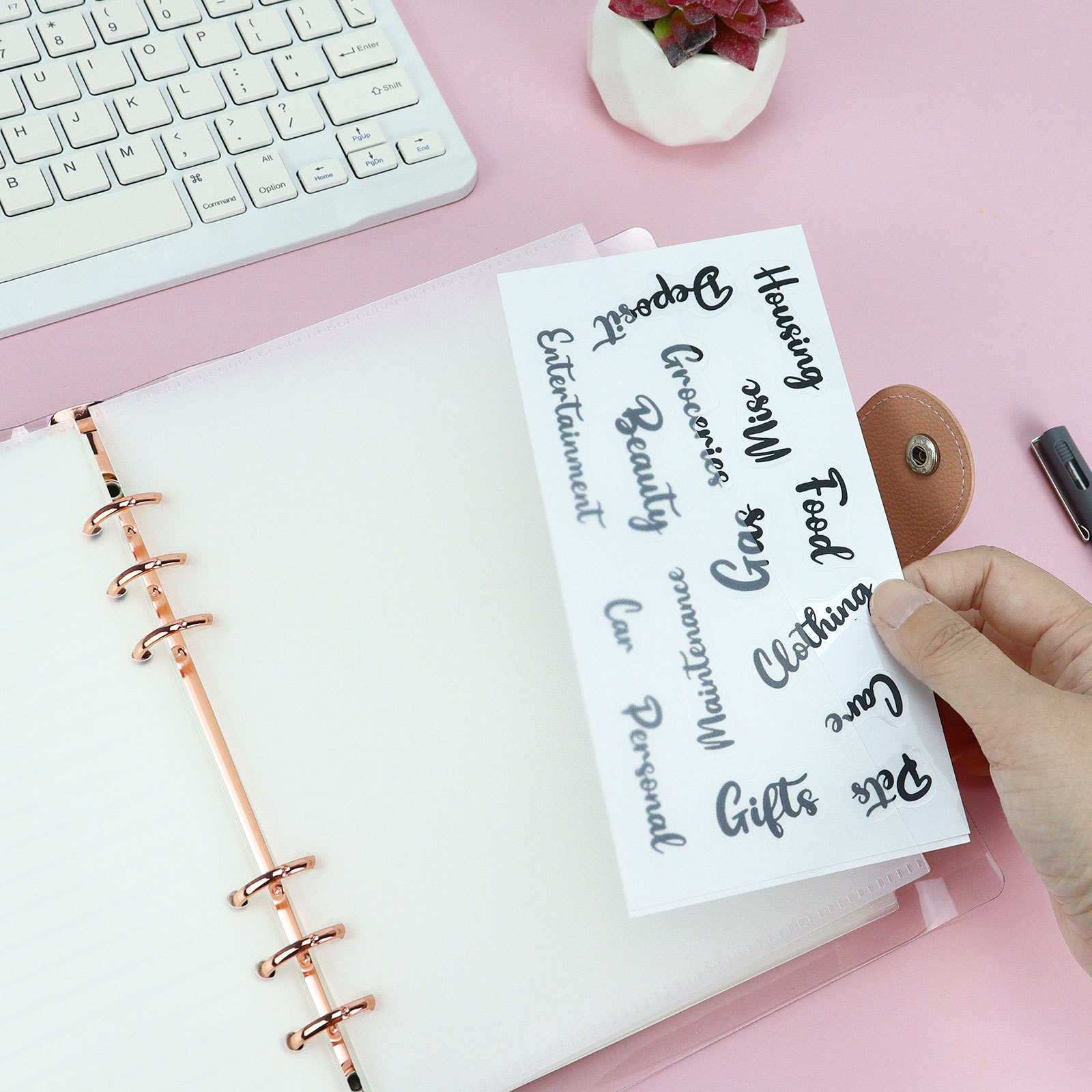 A5 6Pcs Binder Pockets Binder  - Portfolio Folder Zip 评论和价格