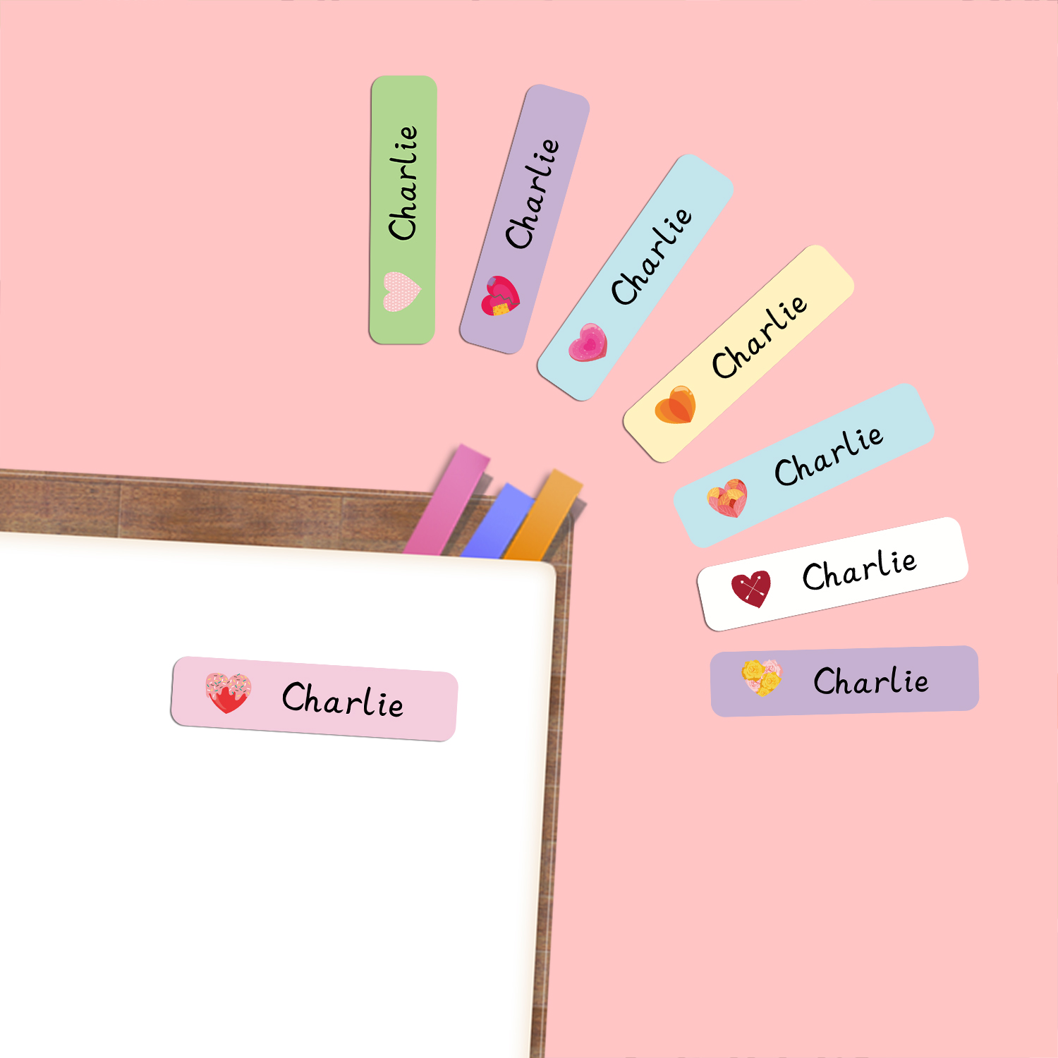 Personalized Heart Shape Name  - Stationery Supply 评论和价格