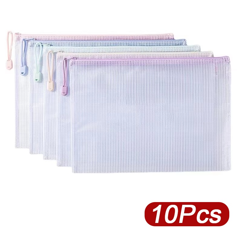 5-30pcs Zipper Mesh Bag A4/A5  - Office Stationery And Supply 评论和价格