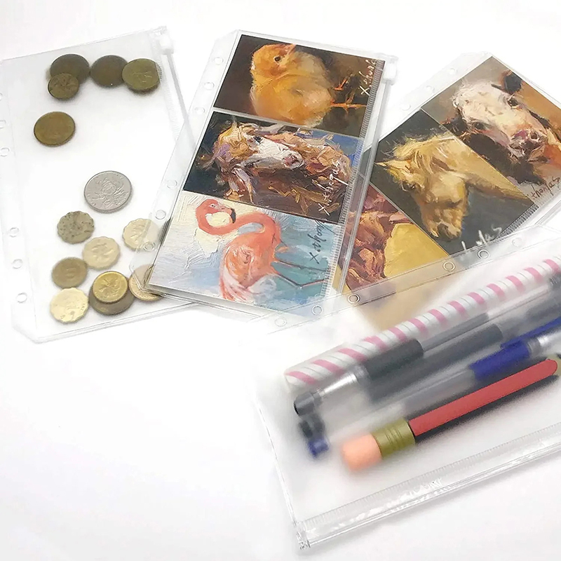 New 8PCS PVC Binder Pocket Cas - Portfolio Folder Zip 评论和价格