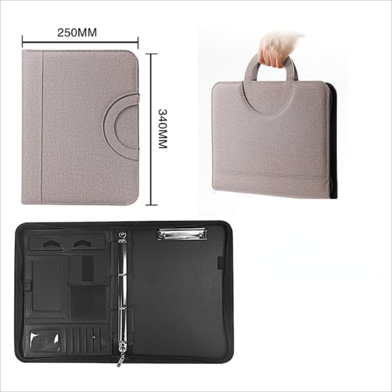 1Pc A4 PU Leather Zipper File  - Portfolio Folder Zip 评论和价格