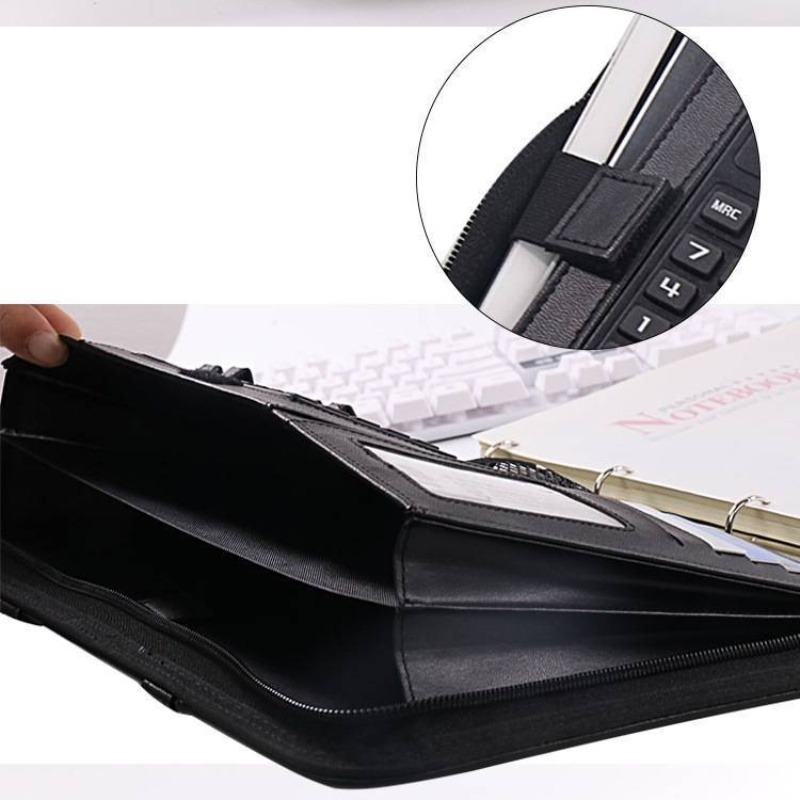 1Pc A4 PU Leather Zipper File  - Portfolio Folder Zip 评论和价格