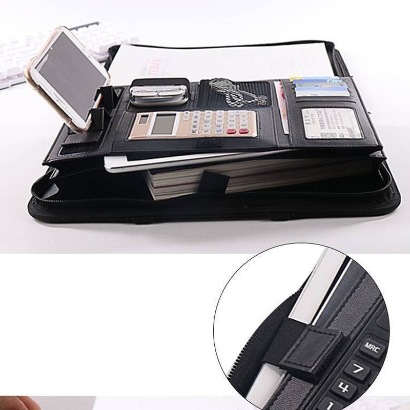 1Pc A4 PU Leather Zipper File  - Portfolio Folder Zip 评论和价格